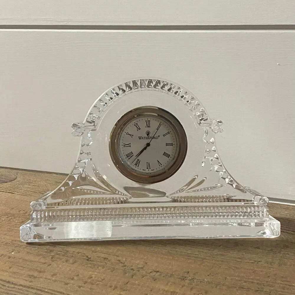 Vintage Waterford Devenish Small Crystal Clock Mantel Piece Decor